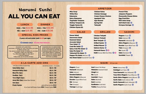 Menu photo 8 Narumi Sushi Rancho Cordova, CA Menu photo 8 Narumi Sushi Rancho Cordova, CA