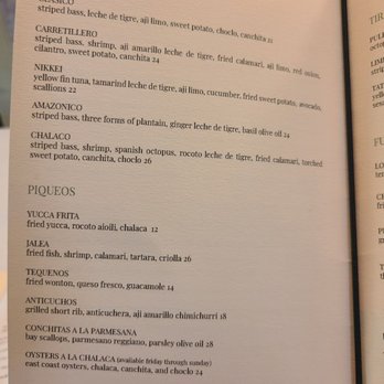 Leche De Tigre - Menu - Peruvian Near Me - San Antonio, Texas