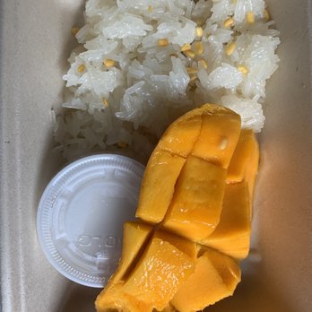 Fish Cheeks - Mango with Coconut Sticky Rice - Seafood Near Me - New York, New York Fish Cheeks - Mango with Coconut Sticky Rice - Seafood Near Me - New York, New York
