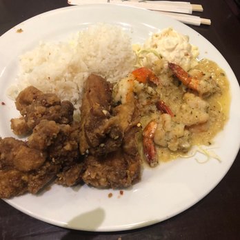 Aiea Bowl - Tasty chicken with garlic shrimp - Bowling Near Me - Aiea, Hawaii