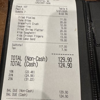 Uncle Ike's Sandbar & Grill - The bill - American Near Me - Corolla, North Carolina Uncle Ike's Sandbar & Grill - The bill - American Near Me - Corolla, North Carolina