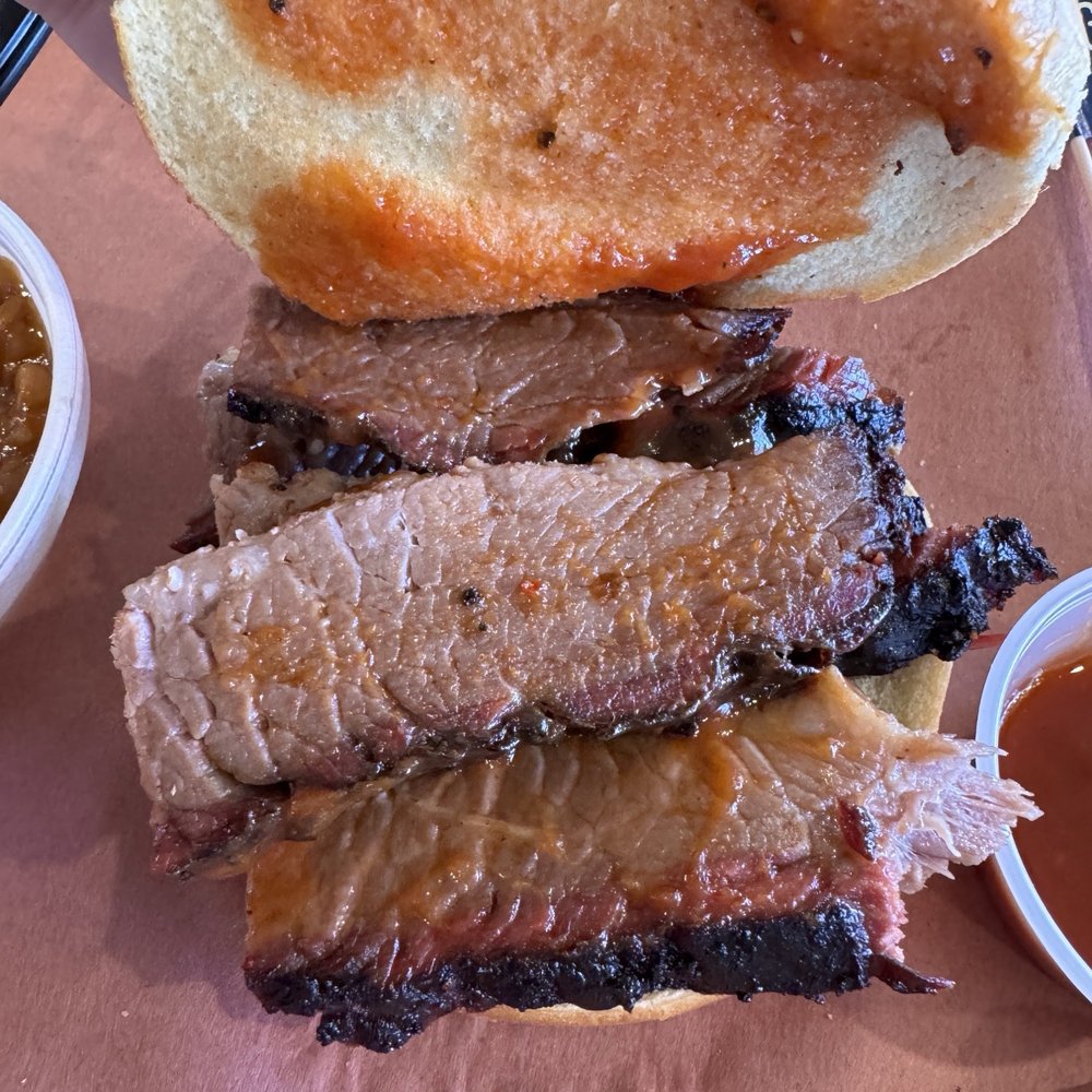 Happy Trails BBQ - Brisket Sandwich - Barbeque Near Me - Palestine, Texas Happy Trails BBQ - Brisket Sandwich - Barbeque Near Me - Palestine, Texas