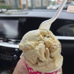 ICandy - A split scoop of Snicker Doodle Cookies and Cream paired with Vanilla Bean. Delicious!