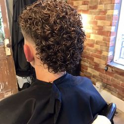Permed mullet.