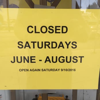 Westwood Power Tools - Despite the fact that Yelp says that they're open on Saturdays, I found this sign in the window last Saturday (July 2016). - Hardware Stores Near Me - Culver City, California Westwood Power Tools - Despite the fact that Yelp says that they're open on Saturdays, I found this sign in the window last Saturday (July 2016). - Hardware Stores Near Me - Culver City, California