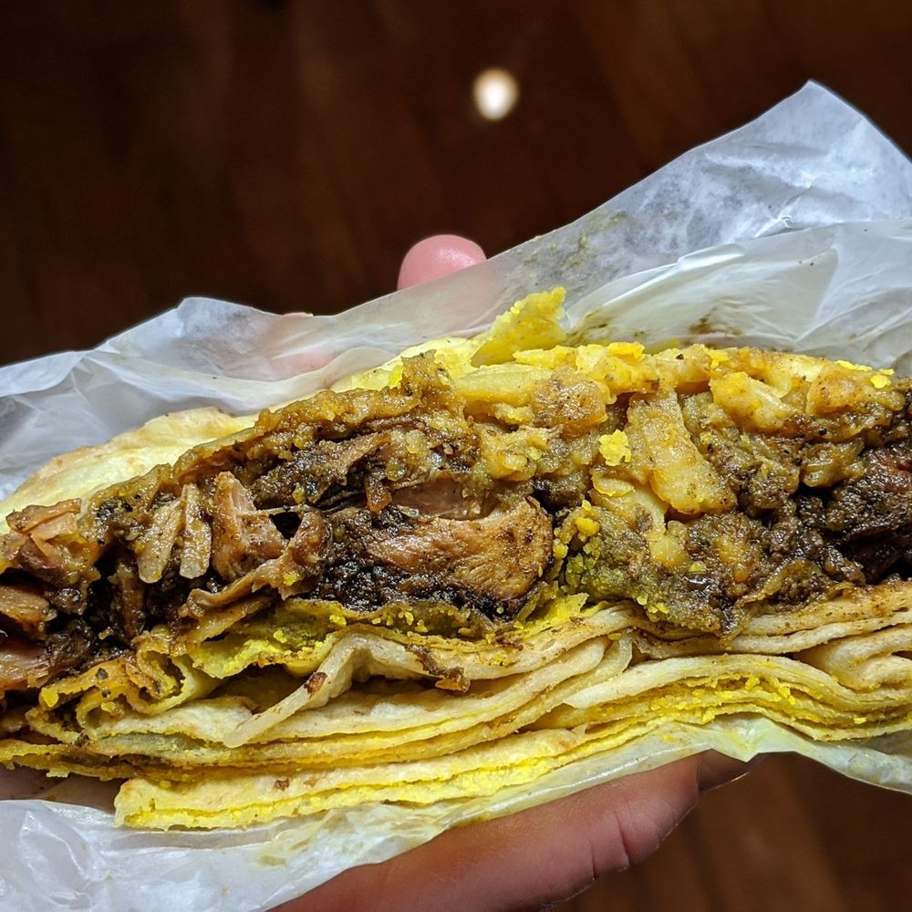 Leela's Roti and Doubles - Jerk chicken roti - Caribbean Near Me - Toronto, Ontario