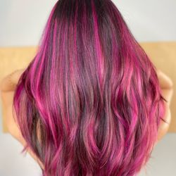 Spirit Studio - Vivid Balayage ~ Pink Hair Color