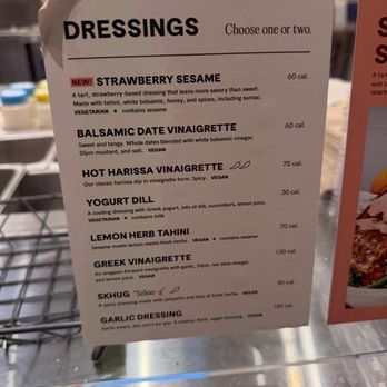 CAVA - Pick your Dressing - Salad Near Me - Monrovia, California CAVA - Pick your Dressing - Salad Near Me - Monrovia, California