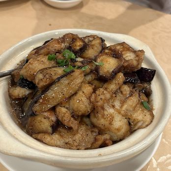 Szechuan House - Fish fillet with eggplant in clay pot - Chinese Near Me - Broken Arrow, Oklahoma Szechuan House - Fish fillet with eggplant in clay pot - Chinese Near Me - Broken Arrow, Oklahoma