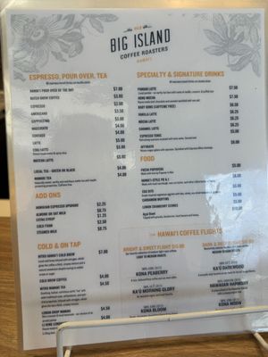 Menu photo 8 Big Island Coffee Roasters Hilo, HI Menu photo 8 Big Island Coffee Roasters Hilo, HI