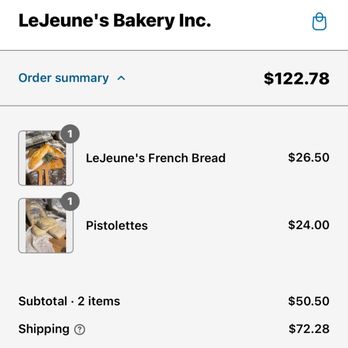 Lejeune's Bakery - $72 for shipping to California? - Bakeries Near Me - Jeanerette, Louisiana