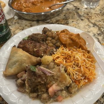 Desi Bethak - My plate with basically everything we ordered - Halal Near Me - Springfield, Virginia