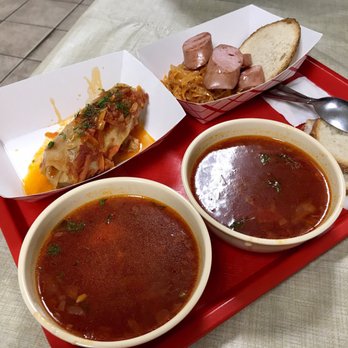 Streecha - Stuffed Cabbage, Sausage with Cabbage and Vegan Borsch - Ukrainian Near Me - New York, New York Streecha - Stuffed Cabbage, Sausage with Cabbage and Vegan Borsch - Ukrainian Near Me - New York, New York