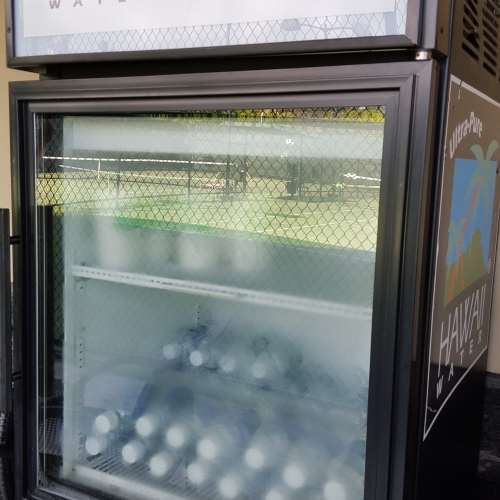 Waialae Country Club - Free bottled water at the tennis courts - Golf Near Me - Honolulu, Hawaii
