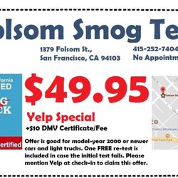Folsom Smog Test Only