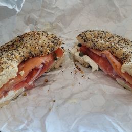 Classic lox everything bagel Classic lox everything bagel