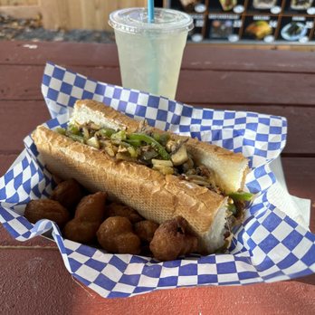 International Cheesesteak - Portland Cheesesteak with fried mushrooms and a lemonade - Cheesesteaks Near Me - Portland, Oregon International Cheesesteak - Portland Cheesesteak with fried mushrooms and a lemonade - Cheesesteaks Near Me - Portland, Oregon