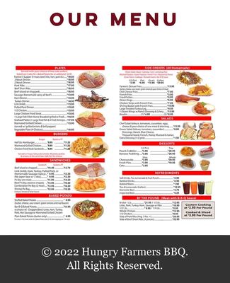Menu photo 1 Hungry Farmer Barbeque Houston, TX Menu photo 1 Hungry Farmer Barbeque Houston, TX