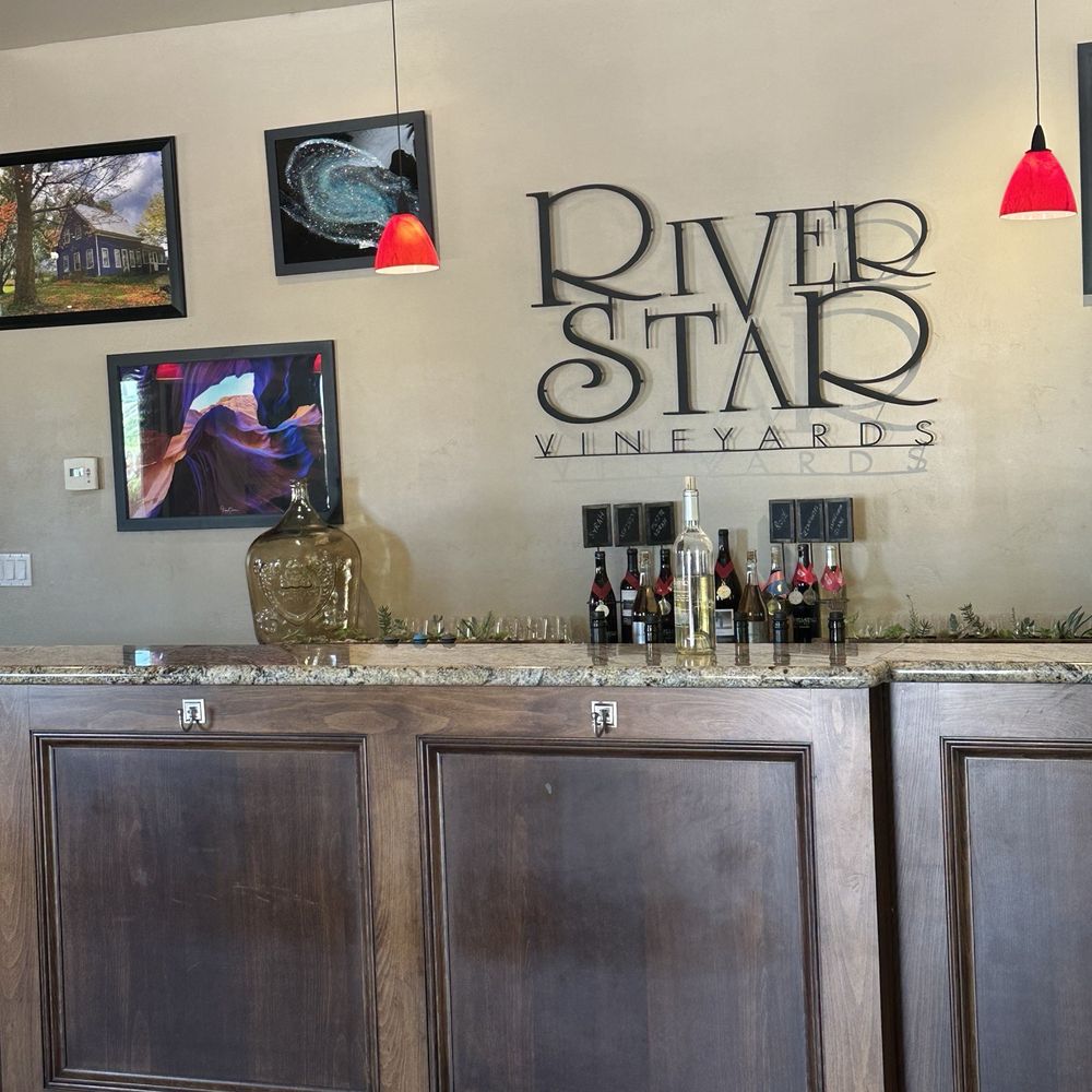 Riverstar Vineyards - June 8, 2024. Note purse hooks on bar. Foot rail. - Wineries Near Me - San Miguel, California Riverstar Vineyards - June 8, 2024. Note purse hooks on bar. Foot rail. - Wineries Near Me - San Miguel, California