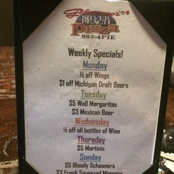 Silver Beach Pizza - There weekly specials. - Pizza Near Me - Saint Joseph, Michigan Silver Beach Pizza - There weekly specials. - Pizza Near Me - Saint Joseph, Michigan
