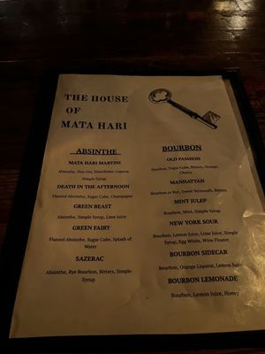 Menu photo 7 Mata Hari's Savannah, GA