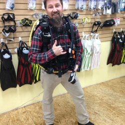 Live2Dive Scuba Company - Danny with his new gear. If you are interested in getting involved with Reef Check he is your contact!