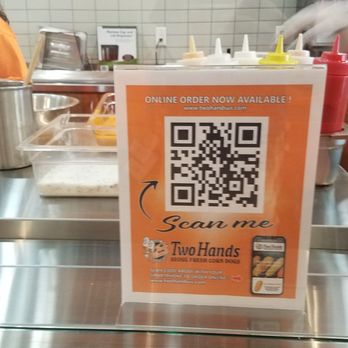 Two Hands Corn Dogs - Scan this QR for online order - Hot Dogs Near Me - Houston, Texas Two Hands Corn Dogs - Scan this QR for online order - Hot Dogs Near Me - Houston, Texas