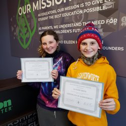Huntington Learning Center Shoreline - Addison and Jackson proudly display their Certificates of Achievement after completing their programs!!