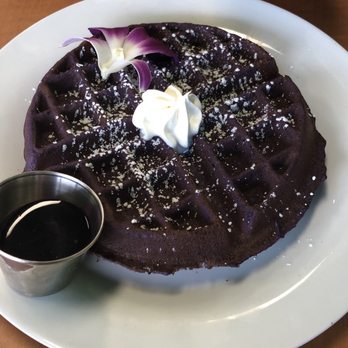 Guieb Cafe - Sweet Potato Waffle - New American Near Me - Honolulu, Hawaii Guieb Cafe - Sweet Potato Waffle - New American Near Me - Honolulu, Hawaii