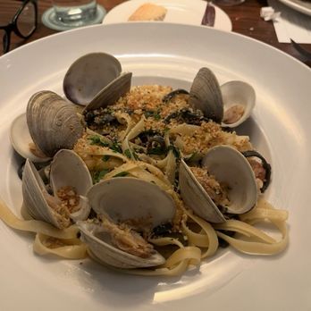 Allen Street Grill - Squid ink pasta with clams and langostino - American Near Me - State College, Pennsylvania