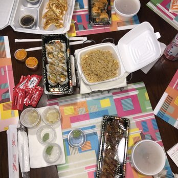 Sushi Street - Shreveport roll, crab tempura roll, shrimp tempura roll, miso soup, fried rice, and pop stickers - Sushi Bars Near Me - Keller, Texas Sushi Street - Shreveport roll, crab tempura roll, shrimp tempura roll, miso soup, fried rice, and pop stickers - Sushi Bars Near Me - Keller, Texas