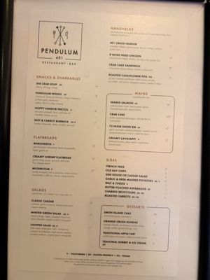 Menu photo 2 Pendulum 401 Baltimore, MD Menu photo 2 Pendulum 401 Baltimore, MD