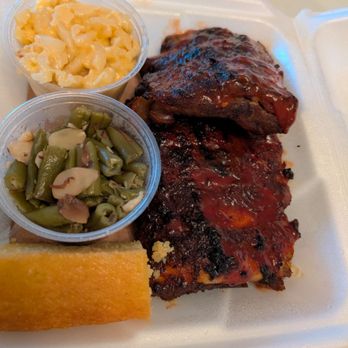 One Hot Mamas BBQ - Ribs - the meat was flavorful and incredibly tender. Would definitely recommend. The Mac was fine, the green beans just fine too - Barbeque Near Me - Hilton Head Island, South Carolina One Hot Mamas BBQ - Ribs - the meat was flavorful and incredibly tender. Would definitely recommend. The Mac was fine, the green beans just fine too - Barbeque Near Me - Hilton Head Island, South Carolina