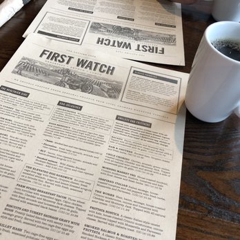 First Watch - Fresh coffee and a glance of the breakfast menu - Breakfast & Brunch Near Me - Cumming, Georgia
