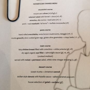 Mister Bianco - Father's Day Menu - Italian Near Me - Kew, VIC