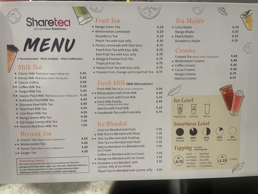 Menu photo 3 Sharetea Boise, ID Menu photo 3 Sharetea Boise, ID
