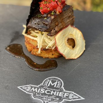 Mischief on Canal - Smoked braised tri-tip with apple boxty potato - Cocktail Bars Near Me - Seattle, Washington