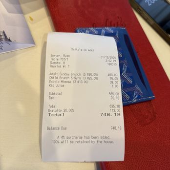 Salty's on Alki - Total for buffet - Seafood Near Me - Seattle, Washington Salty's on Alki - Total for buffet - Seafood Near Me - Seattle, Washington