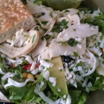 Urbane Cafe - Cilantro Chicken Salad Marinated Cilantro Chicken, Chop Salad Mix, Avocado, Corn & Black Bean Salsa, Mozzarella Cheese - Salad Near Me - Northridge, California