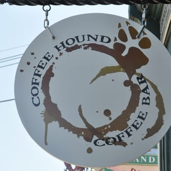 Coffee Hound - Sign over entrance - Coffee & Tea Near Me - Bar Harbor, Maine Coffee Hound - Sign over entrance - Coffee & Tea Near Me - Bar Harbor, Maine