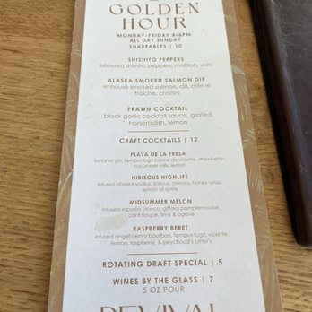 Revival - Appetizer Golden hour menu - New American Near Me - Sacramento, California Revival - Appetizer Golden hour menu - New American Near Me - Sacramento, California
