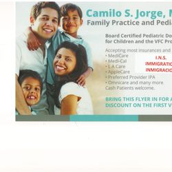 Jorge Camilo S, MD - 50% off First Office Visit. Immigration NOT Included. Offer good through July 2020