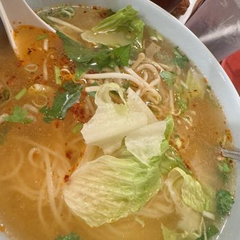 Houa Khong 2 - Chicken pho I had already added chili - Thai Near Me - Merced, California Houa Khong 2 - Chicken pho I had already added chili - Thai Near Me - Merced, California