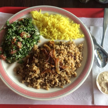 Sanaa's Gourmet Restaurant - Tabouli salad and lentil thing! Loved it - Mediterranean Near Me - Sioux Falls, South Dakota