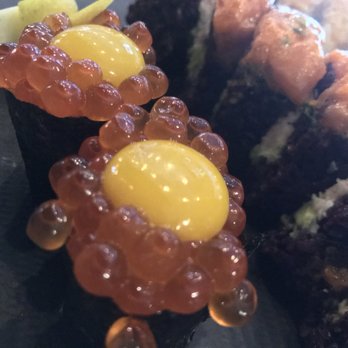 BluFish Sushi - Ikura with quail egg - Japanese Near Me - Glenview, Illinois