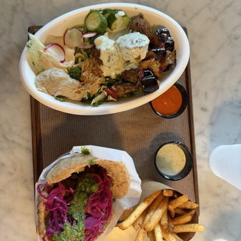 Brassica - Pita sandwich, falafel salad, fries - Salad Near Me - Westlake, Ohio Brassica - Pita sandwich, falafel salad, fries - Salad Near Me - Westlake, Ohio