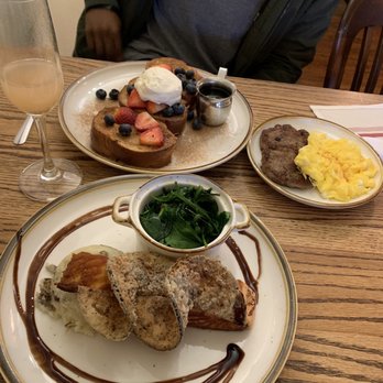 The Root Cellar Cafe - Salmon Fillet with Balsamic Glaze Dinner and Brazilian French Toast Breakfast - Breakfast & Brunch Near Me - San Marcos, Texas
