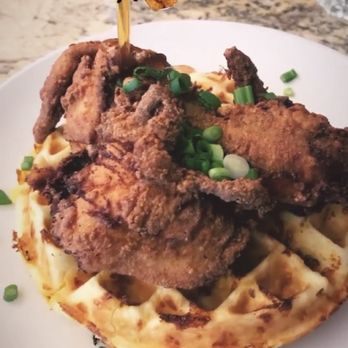 Friedman's - Gluten Free Chicken & Cheddar Waffle - Breakfast & Brunch Near Me - New York, New York