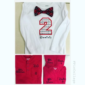 Custom Stitch - Coordinating outfits for a 2 year old birthday party. - Sewing & Alterations Near Me - Wilmington, Massachusetts Custom Stitch - Coordinating outfits for a 2 year old birthday party. - Sewing & Alterations Near Me - Wilmington, Massachusetts