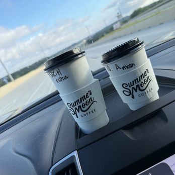 Summer Moon Coffee - Double fisting the coffee - Coffee & Tea Near Me - San Antonio, Texas